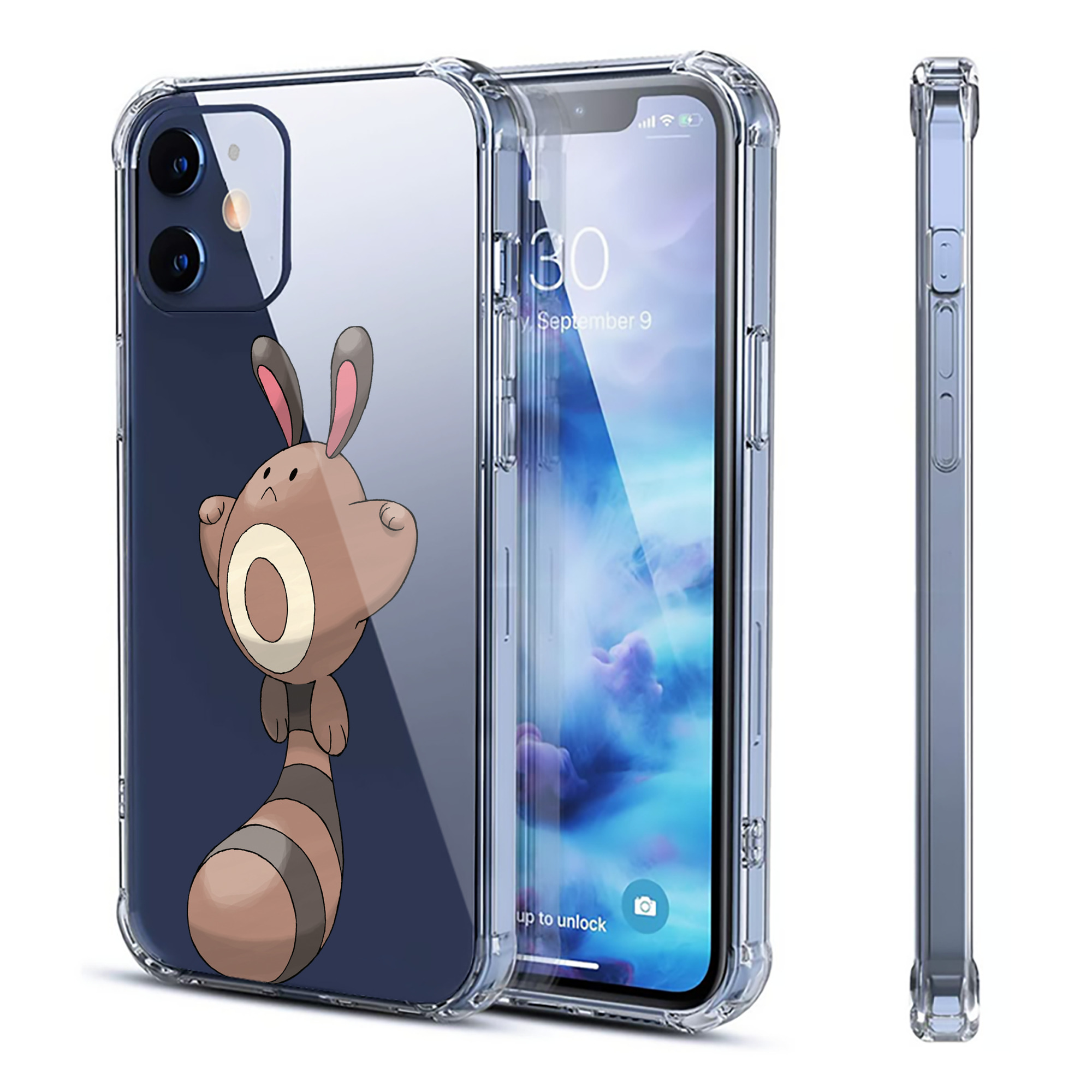 （画像用） ポケットモンスター Pokémon 【iPhone 12シリーズ対応】透明スマホケース（クリアソフトケース）